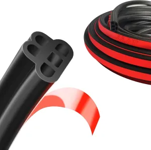 1PC Car Door Rubber Seal Strip,Automotive Weather Stripping Door Seal,Universal Weather Strip for Car,Pickup,Truck,SUV,RV,Boat,Rubber Seal Strip(32.8ft/10m,Black)