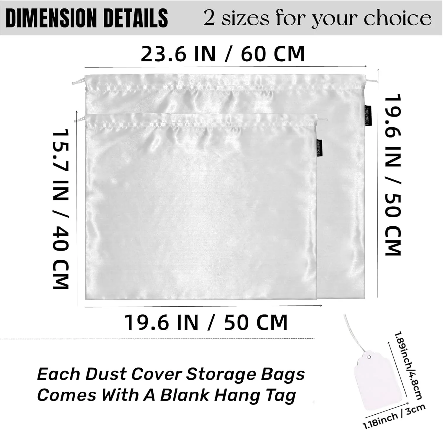 20 Pack Dust Bags for Purses and Handbags, Silk Dust Cover Storage Bags, Travel Storage Pouch Handbags for Purse Shoes Boots