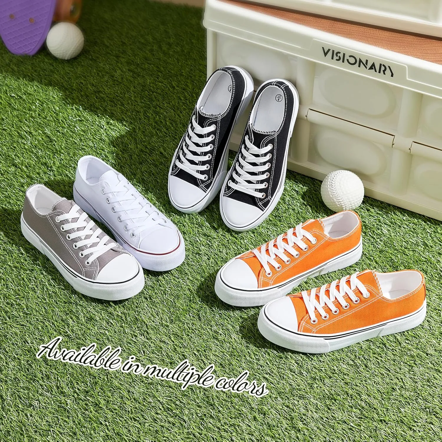 Adokoo Canvas Tennis Shoes for Women Low Top Casual White Black Sneakers for Women Lace Up Fashion Comfortable Walking Shoes