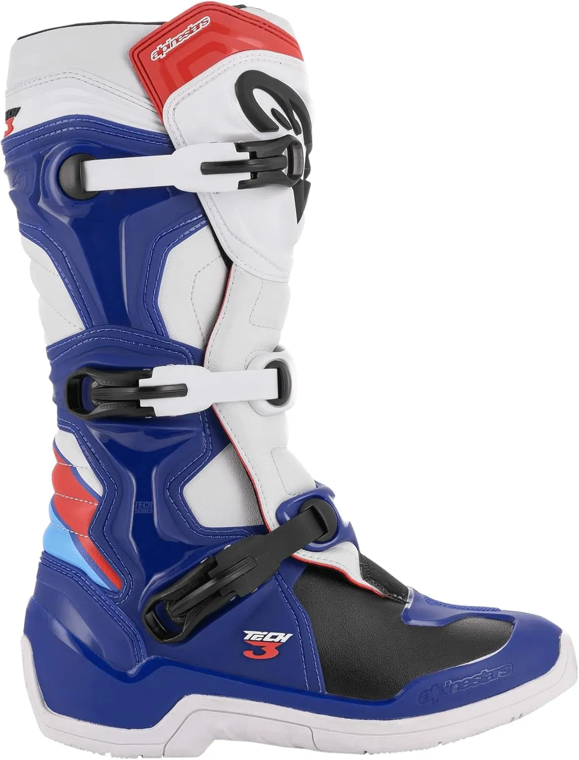 Alpinestars mens Multi TECH 3 Boots Blue White Red Size 10 , Multi, US