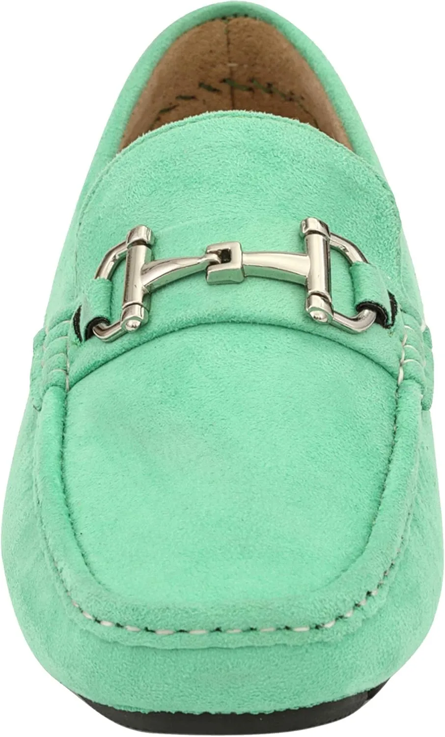 Amali Walken Men's Casual Slip-On Loafers, Driving Moccasin Shoes for Men with Silver Buckle, Available in Plush Microfiber and PU Leather