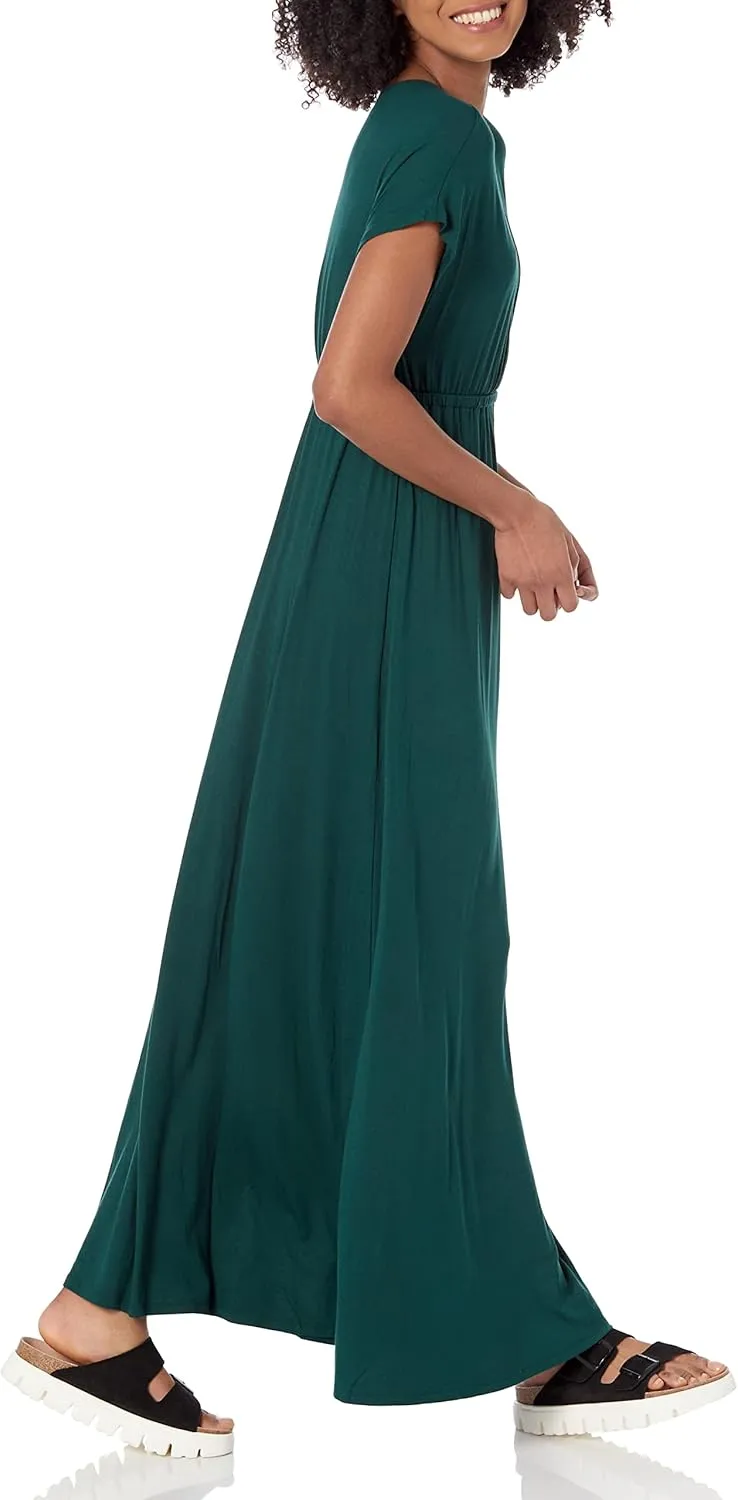 Amazon Essentials Women's Waisted Maxi Dress (Available in Plus Size)