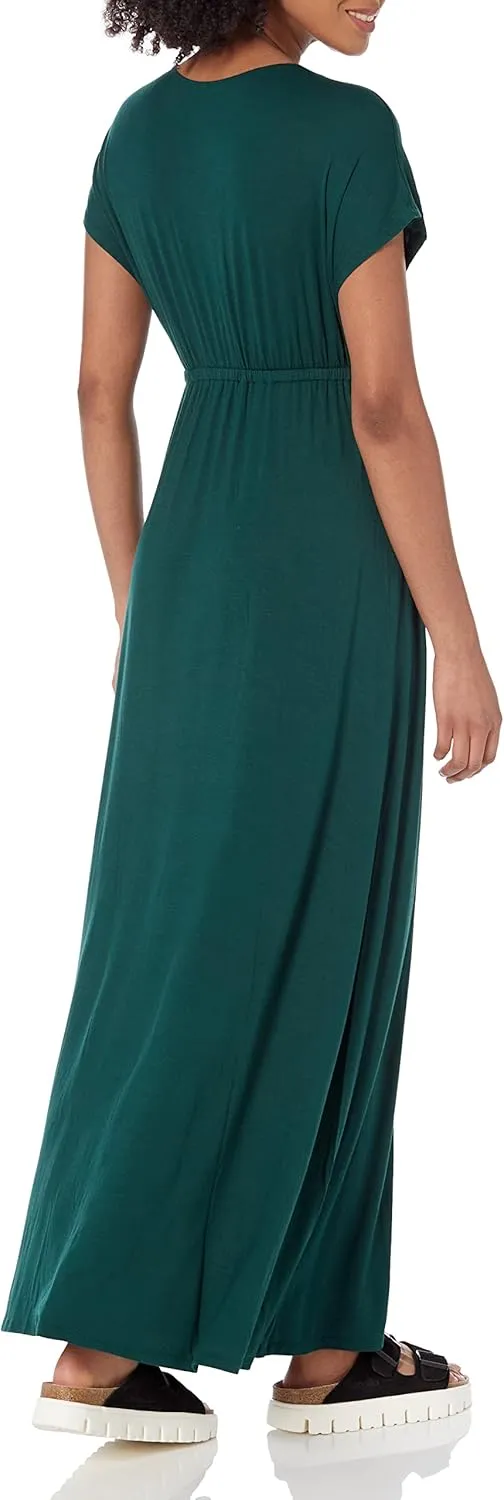 Amazon Essentials Women's Waisted Maxi Dress (Available in Plus Size)