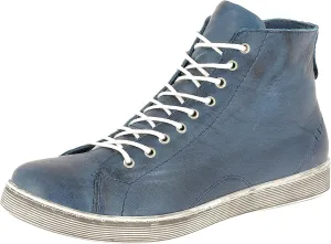 Andrea Conti Women's High Top Trainers, blue, 6 Women