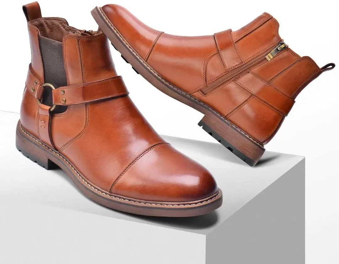 Arkbird Chelsea Ankle Boots for Men Genuine Leather Oxford Casual and Formal Dress Boot