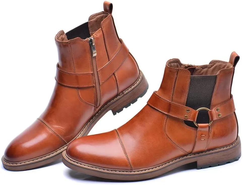 Arkbird Chelsea Ankle Boots for Men Genuine Leather Oxford Casual and Formal Dress Boot