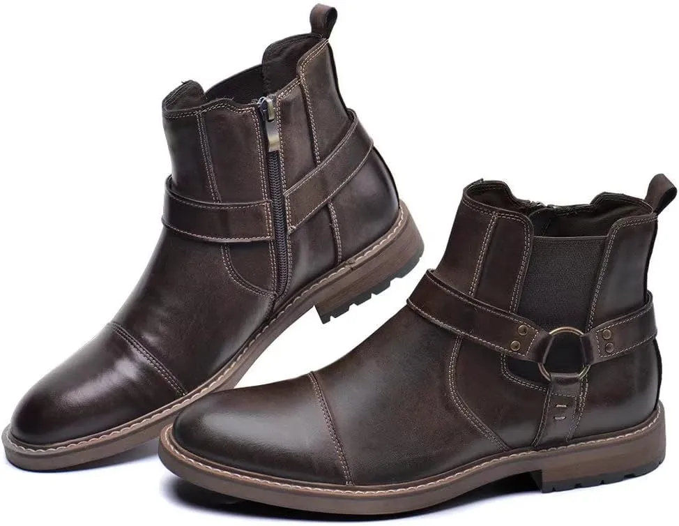 Arkbird Chelsea Ankle Boots for Men Genuine Leather Oxford Casual and Formal Dress Boot