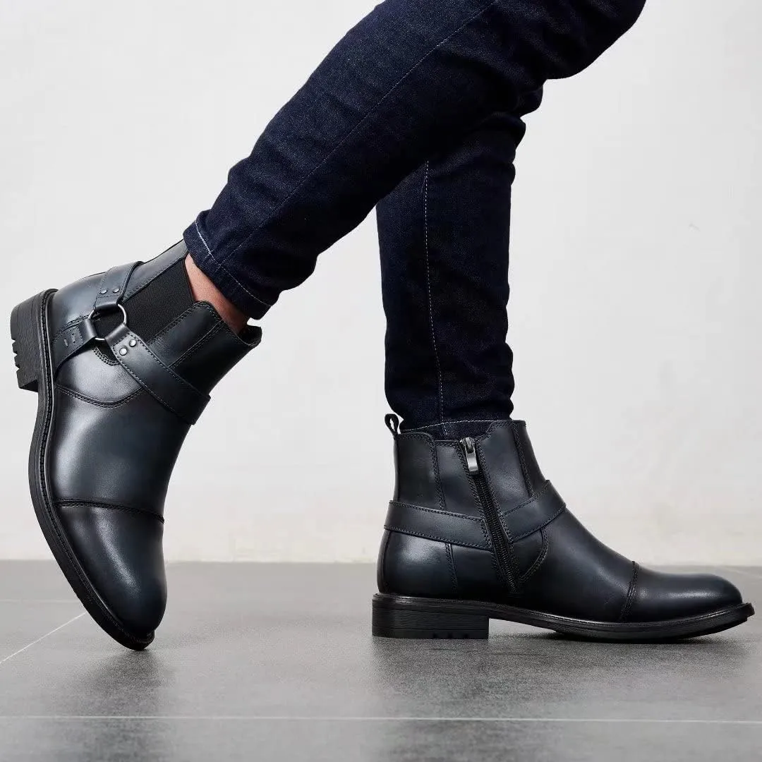 Arkbird Chelsea Ankle Boots for Men Genuine Leather Oxford Casual and Formal Dress Boot
