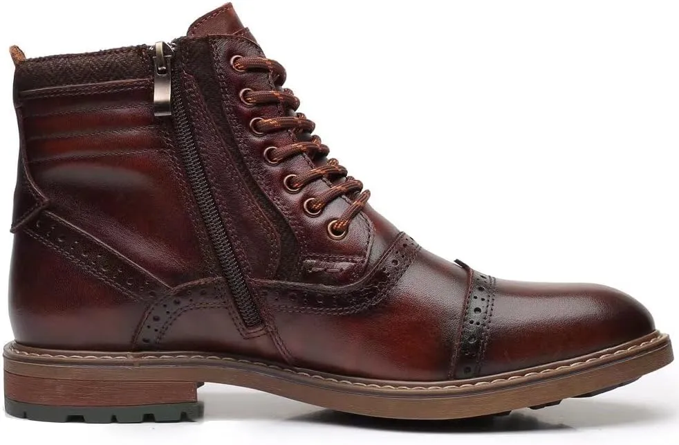 Arkbird Mens Chelsea Boots, Stylish and Comfort Leather Chukka Ankle Boots with Zipper