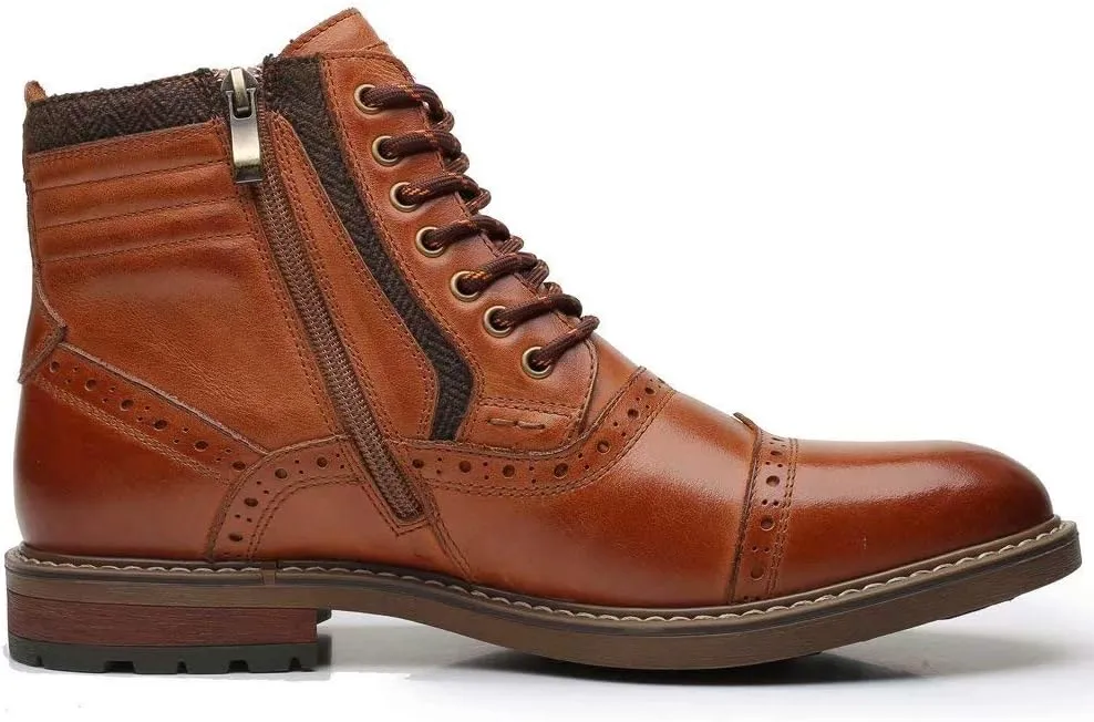 Arkbird Mens Chelsea Boots, Stylish and Comfort Leather Chukka Ankle Boots with Zipper