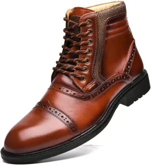 Arkbird Mens Chelsea Boots, Stylish and Comfort Leather Chukka Ankle Boots with Zipper