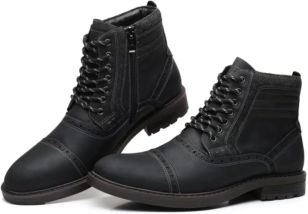 Arkbird Mens Chelsea Boots, Stylish and Comfort Leather Chukka Ankle Boots with Zipper