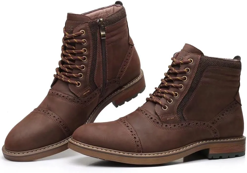 Arkbird Mens Chelsea Boots, Stylish and Comfort Leather Chukka Ankle Boots with Zipper