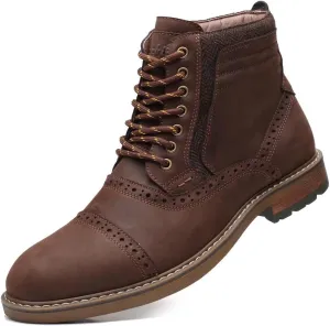 Arkbird Mens Chelsea Boots, Stylish and Comfort Leather Chukka Ankle Boots with Zipper