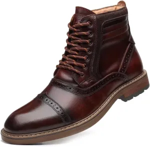 Arkbird Mens Chelsea Boots, Stylish and Comfort Leather Chukka Ankle Boots with Zipper