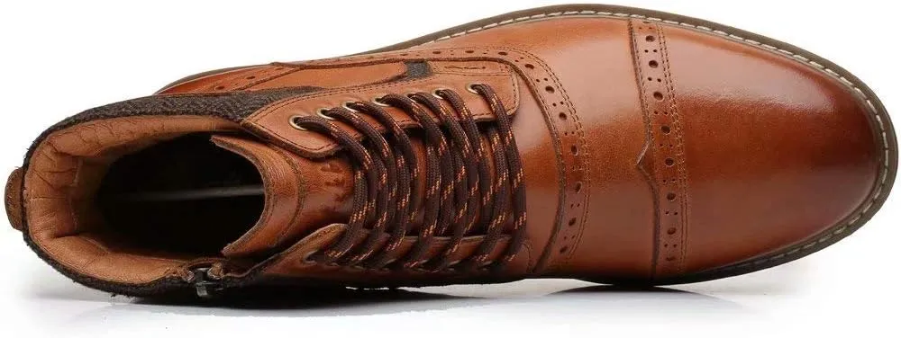 Arkbird Mens Chelsea Boots, Stylish and Comfort Leather Chukka Ankle Boots with Zipper