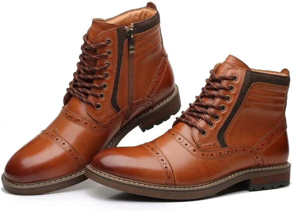 Arkbird Mens Chelsea Boots, Stylish and Comfort Leather Chukka Ankle Boots with Zipper