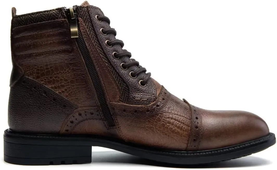 Arkbird Mens Chelsea Boots, Stylish and Comfort Leather Chukka Ankle Boots with Zipper