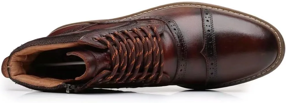 Arkbird Mens Chelsea Boots, Stylish and Comfort Leather Chukka Ankle Boots with Zipper