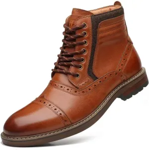 Arkbird Mens Chelsea Boots, Stylish and Comfort Leather Chukka Ankle Boots with Zipper