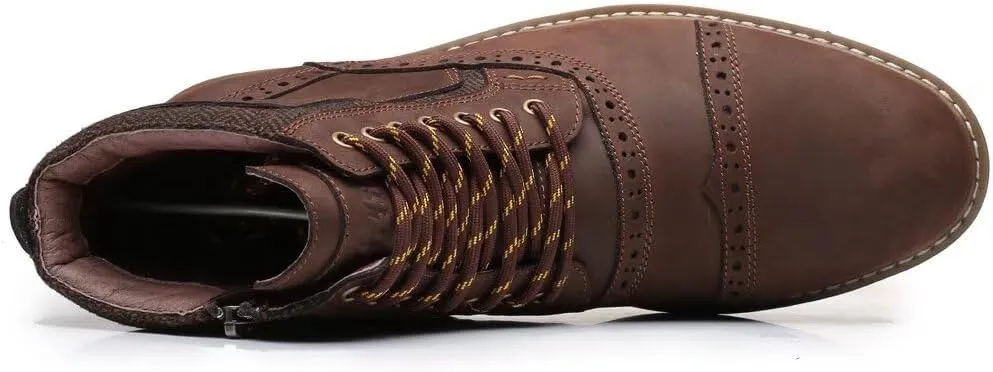Arkbird Mens Chelsea Boots, Stylish and Comfort Leather Chukka Ankle Boots with Zipper