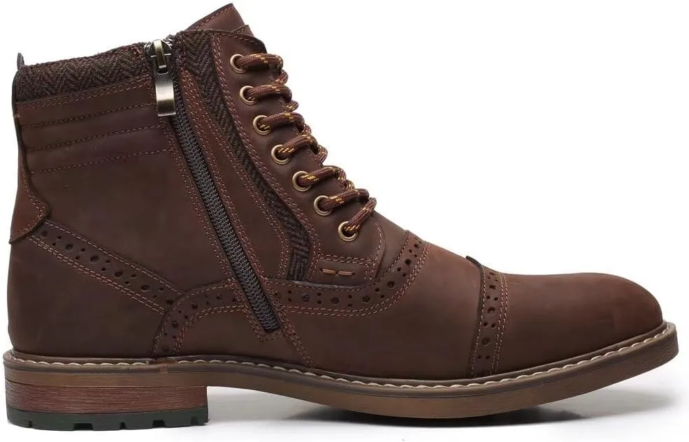 Arkbird Mens Chelsea Boots, Stylish and Comfort Leather Chukka Ankle Boots with Zipper