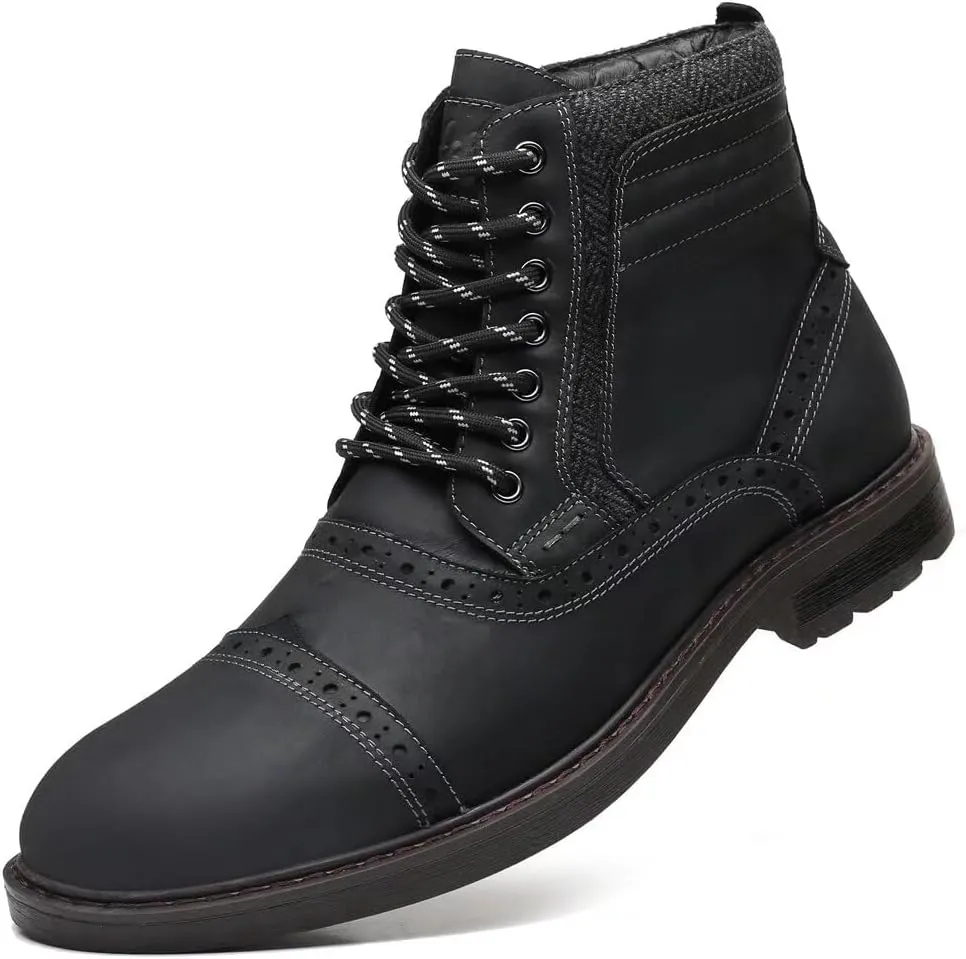 Arkbird Mens Chelsea Boots, Stylish and Comfort Leather Chukka Ankle Boots with Zipper