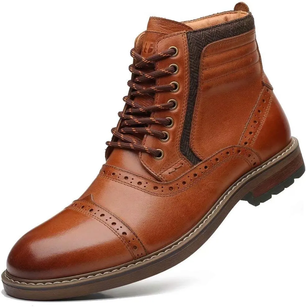 Arkbird Mens Chelsea Boots, Stylish and Comfort Leather Chukka Ankle Boots with Zipper