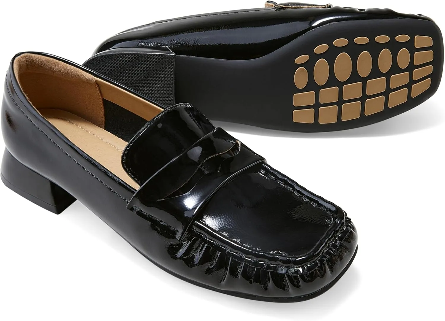 Arromic Penny Loafers for Women 2024 Comfortable Womens Loafers for Work Slip-Ons Leather Driving Shoes Casual Fashion