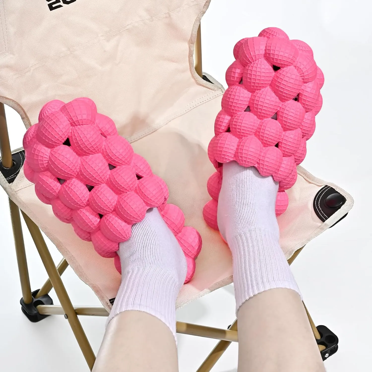 ASONGMAKE Womens Massager Slippers,Funny Bubble Unisex Super Soft Sandals Mens Breathable Beach Slides,Bath Shower Slippers Bedroom Spa House Sandals