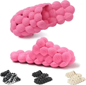 ASONGMAKE Womens Massager Slippers,Funny Bubble Unisex Super Soft Sandals Mens Breathable Beach Slides,Bath Shower Slippers Bedroom Spa House Sandals