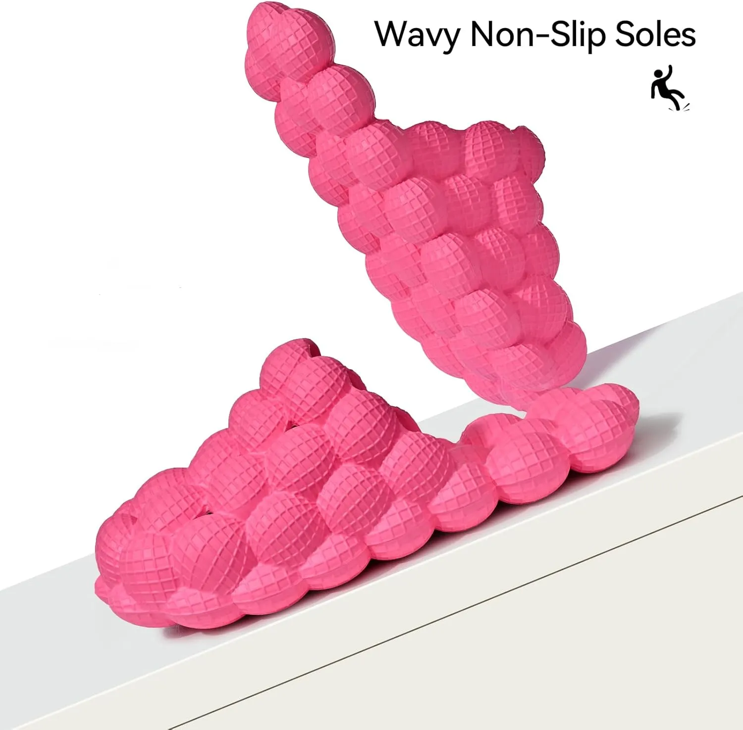 ASONGMAKE Womens Massager Slippers,Funny Bubble Unisex Super Soft Sandals Mens Breathable Beach Slides,Bath Shower Slippers Bedroom Spa House Sandals