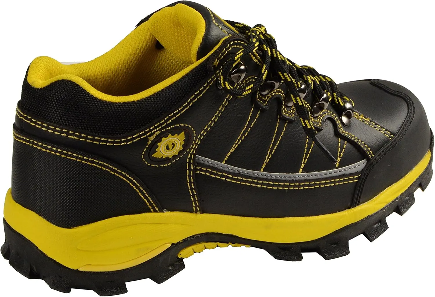 Bazalt MBM9120 Men's Black and Yellow Water and Frost Proof Leather Outdoor Lace-Up Shoes - 8