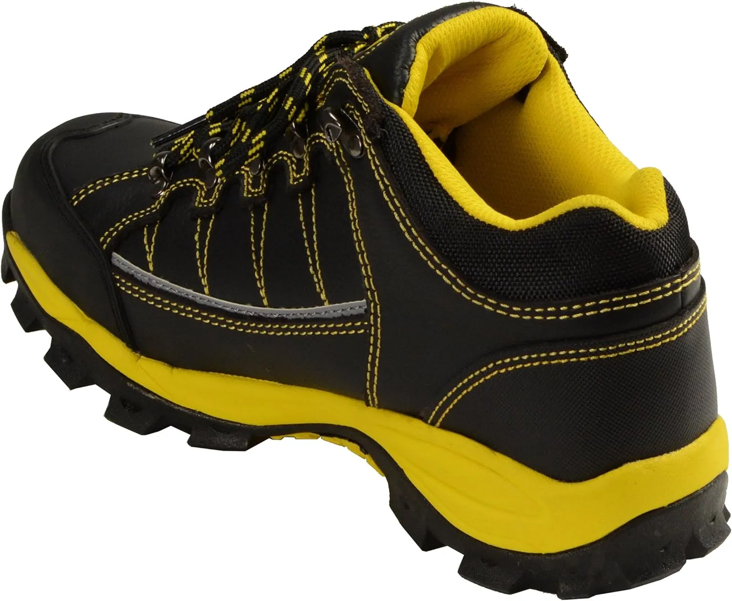 Bazalt MBM9120 Men's Black and Yellow Water and Frost Proof Leather Outdoor Lace-Up Shoes - 8