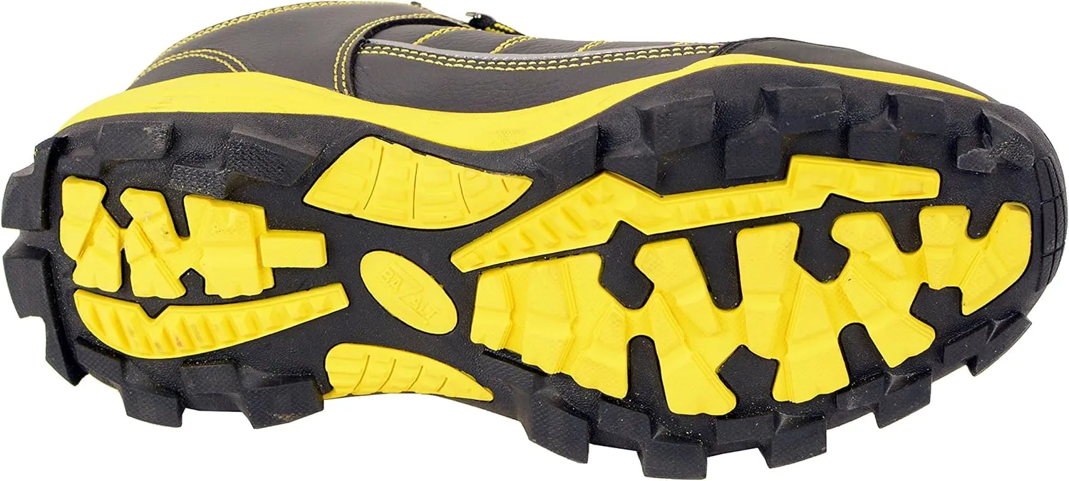 Bazalt MBM9120 Men's Black and Yellow Water and Frost Proof Leather Outdoor Lace-Up Shoes - 8