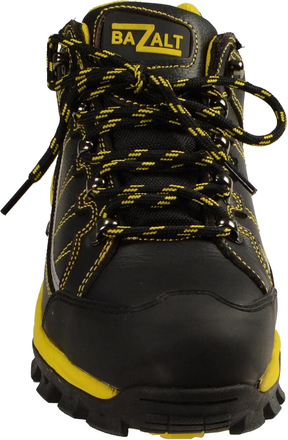 Bazalt MBM9120 Men's Black and Yellow Water and Frost Proof Leather Outdoor Lace-Up Shoes - 8