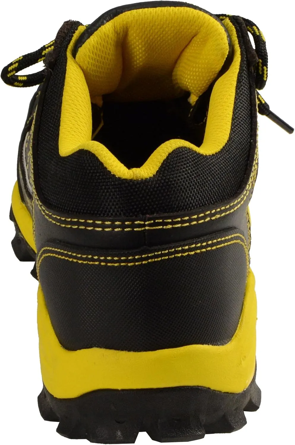 Bazalt MBM9120 Men's Black and Yellow Water and Frost Proof Leather Outdoor Lace-Up Shoes - 8