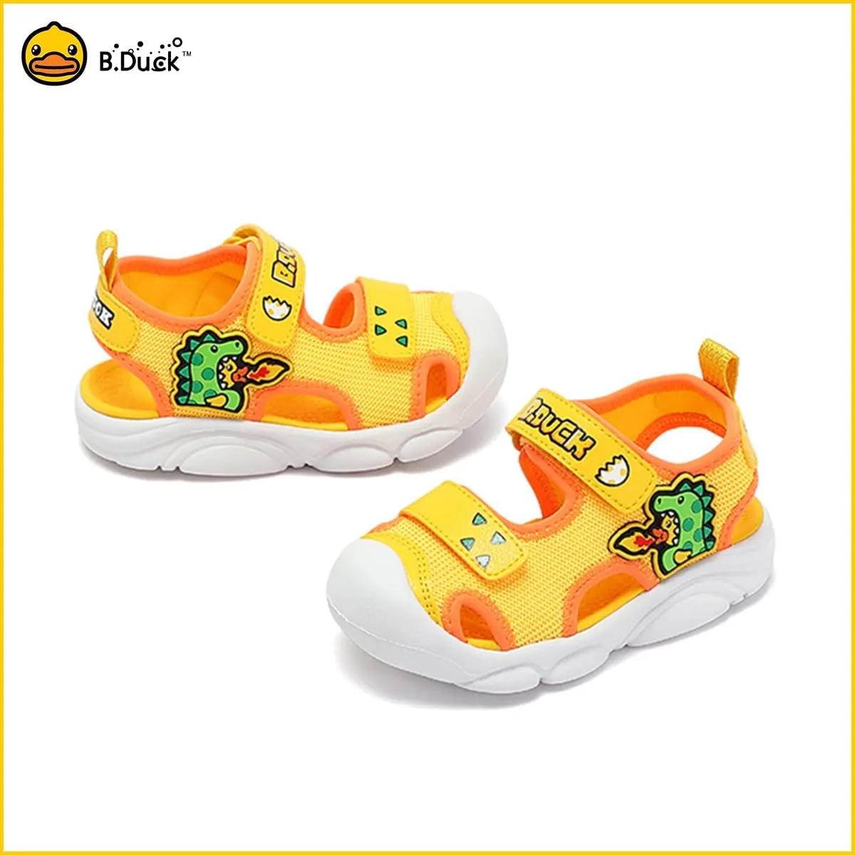 B.Duck Dinosaur Sandals Toddler Boys Girls Shoes Lightweight Anti-Slip Sneakers for Kids
