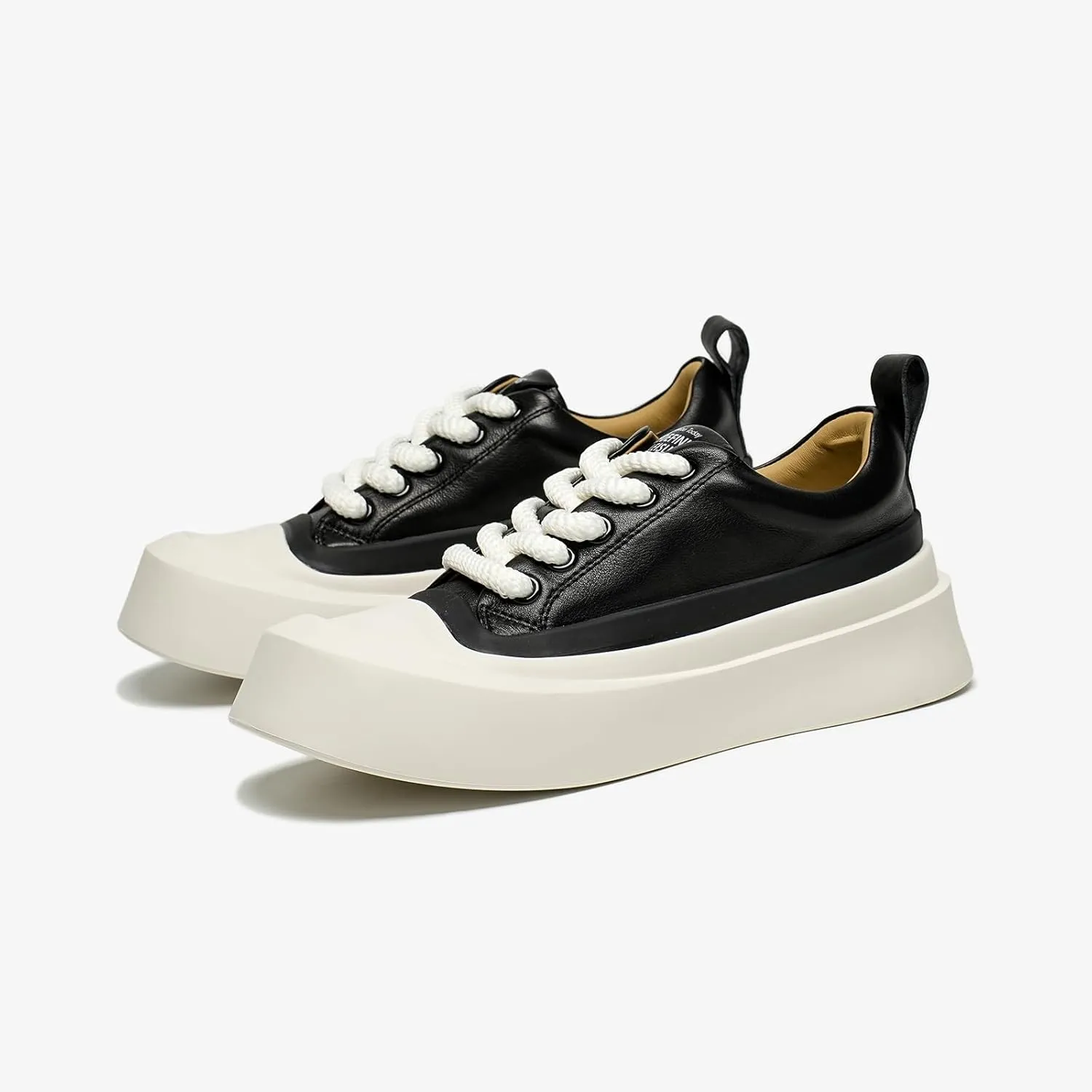 BEAU TODAY Platform Sneakers for Women, Womens Fashion Sneakers, Breathable Comfort Casual Tennis Shoes, Lightweight Lace-up Shoes for Travel Gym Work