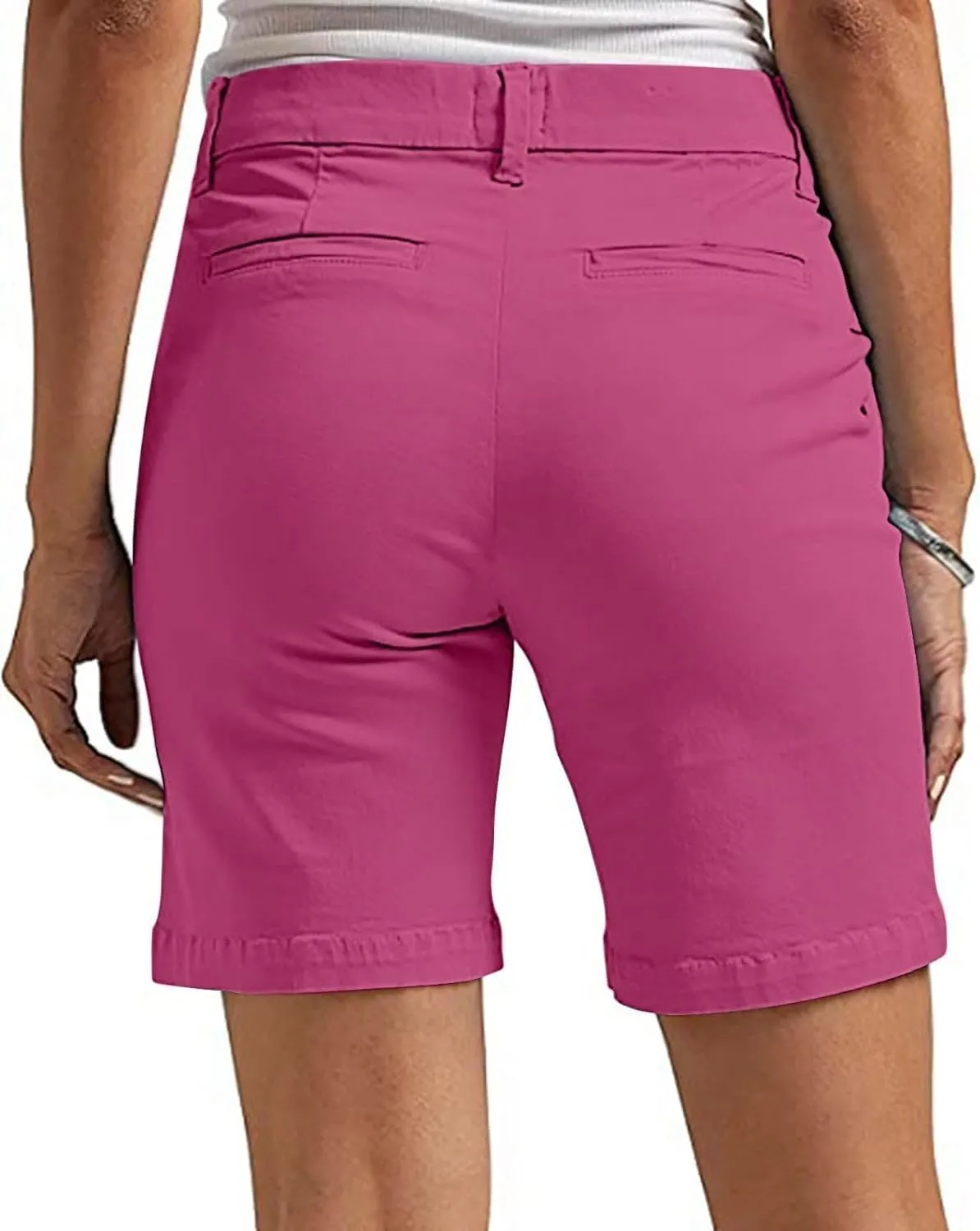 Bermuda Shorts for Women Casual Summer Straight Leg High Waist Chino Shorts Trendy 2025 Beach Vacation Outfits