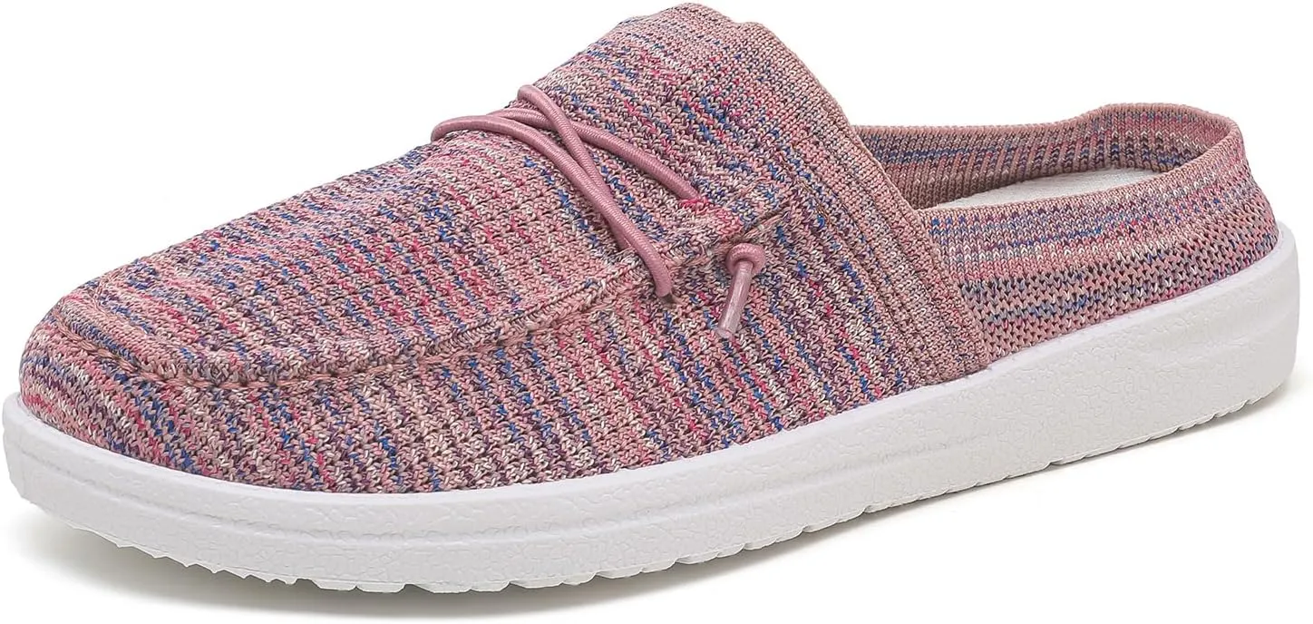 Betrue Women's Lightweight Slip On Loafers Shoes for Women,Breathable Mules Womens Non Slip Loafers Casual Canvas Backless Shoes