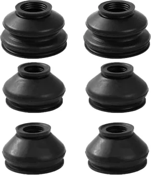 Beypovk 6PCS Ball Joint Boot Replacement, Rubber Dust Tie Rod End Boots Cover, Turn to Rod Arm Ball Joint Head Dust Protection Cover, Track Turn Lower Upper Repair Kit, Car Accessories