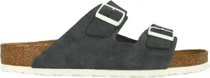 Birkenstock Arizona Soft Footbed Gunmetal Suede Sandals