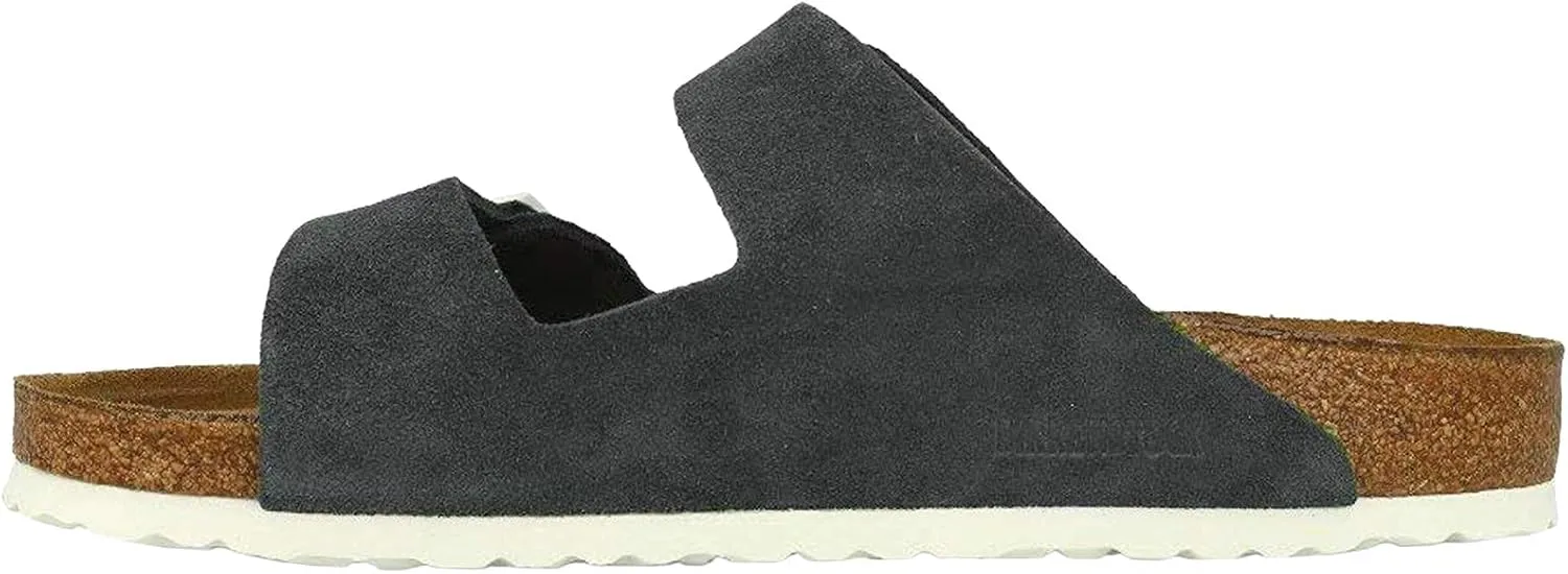 Birkenstock Arizona Soft Footbed Gunmetal Suede Sandals