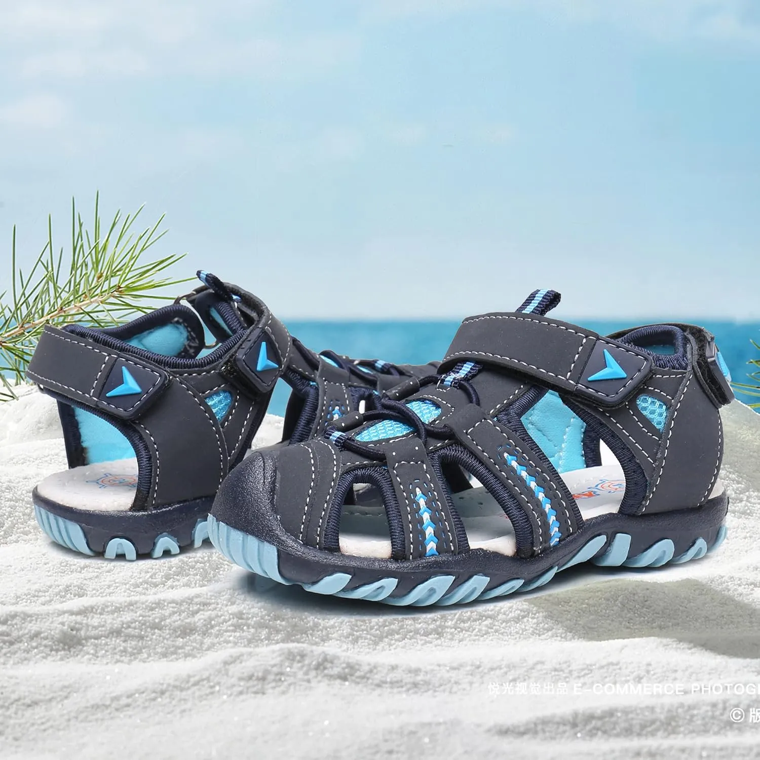 Blikcon Boys Girls Sandals Close Toe Outdoor Soft Sole Summer Sandals (Toddler/Little Kid)