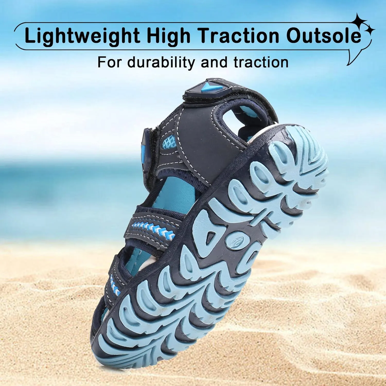 Blikcon Boys Girls Sandals Close Toe Outdoor Soft Sole Summer Sandals (Toddler/Little Kid)
