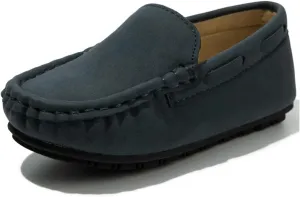Boys Loafers, Soft Slip-On Moccasin Oxford Shoes for Toddler/Little Kids, Casual Boat Shoes for School Uniforms and Everyday Wear