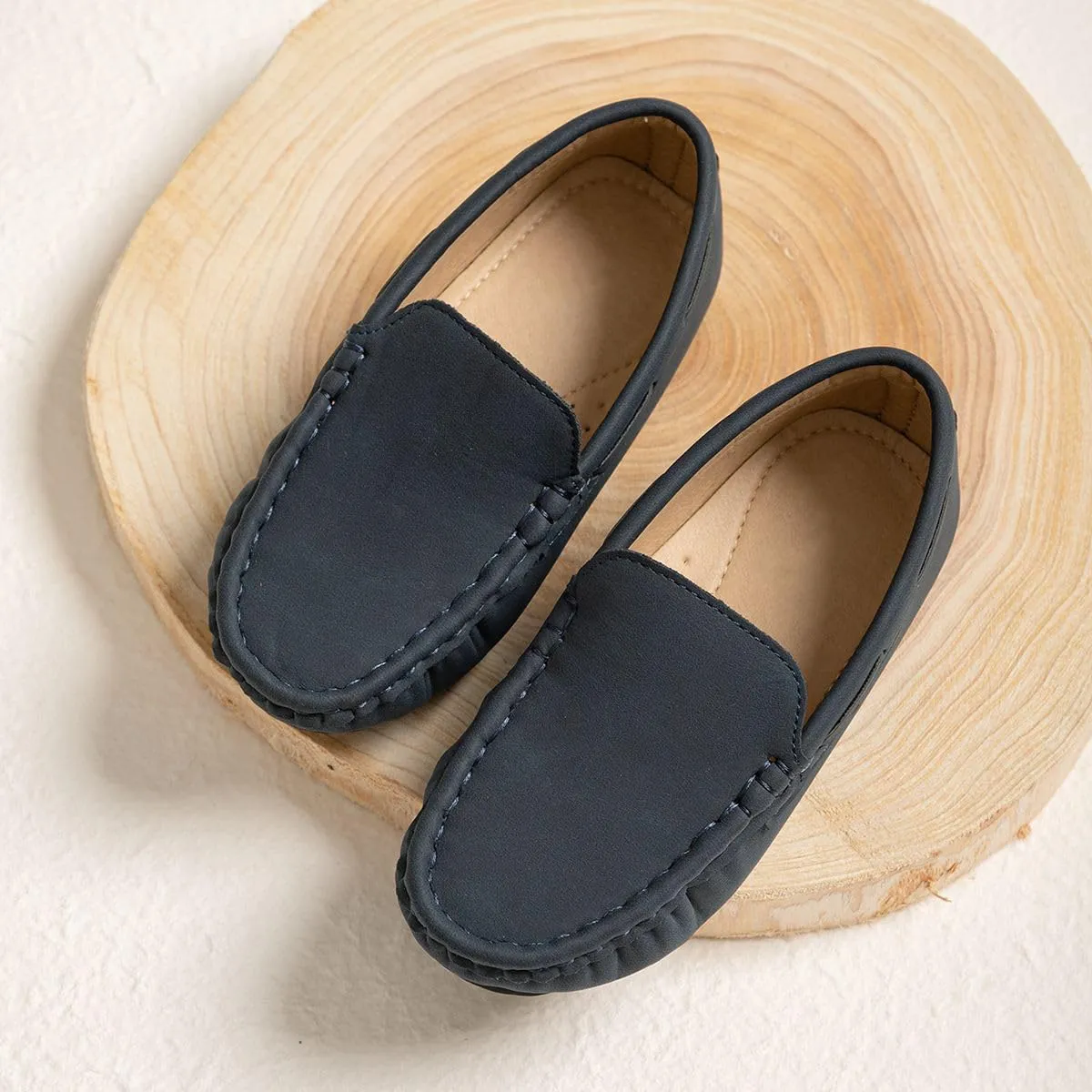 Boys Loafers, Soft Slip-On Moccasin Oxford Shoes for Toddler/Little Kids, Casual Boat Shoes for School Uniforms and Everyday Wear