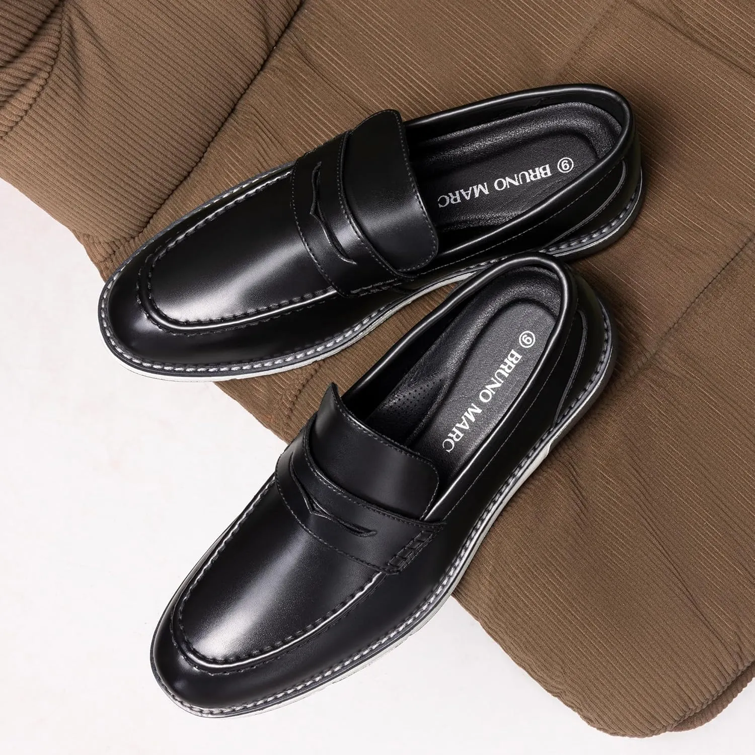 Bruno Marc Men's Dress Penny Loafer Slip-on Shoes
