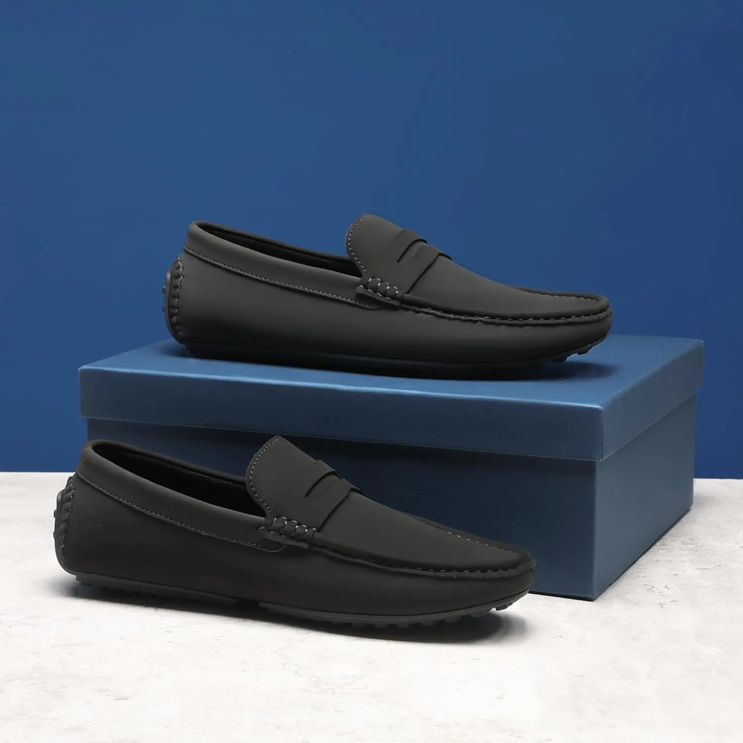 Bruno Marc Men's Slip-on Penny Loafer Suede Driving Shoes
